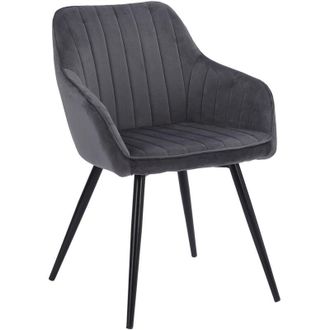 Happy Garden Silla de terciopelo gris bertille