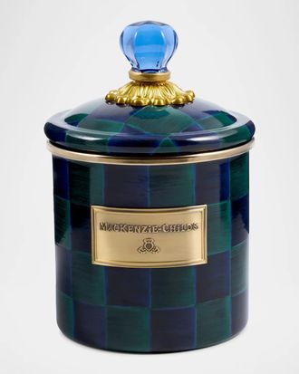 MacKenzie-Childs Juniper Check Small Canister