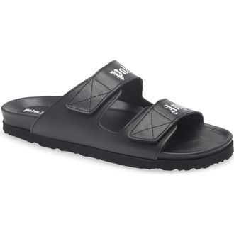 Palm Angels Logo Slide Sandal in Black/white at Nordstrom Rack, Size 12Us / 45Eu