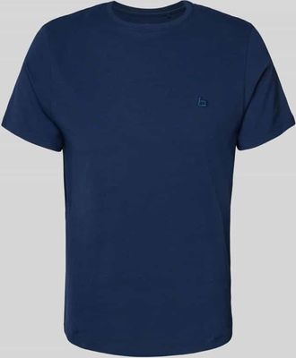 Blend T-Shirt mit geripptem Rundhalsausschnitt Modell Dinton in Marine, Größe XXL