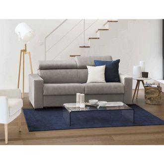 Talamo Italia Talamo Italia - Sof&aacute; Fijo Leila, Sof&aacute; De 2 Plazas, 100% Made In Italy, Sof&aacute; Sala De Estar, En Tela Acolchada, Con Reposacabezas Ajustable Y Reposabraz