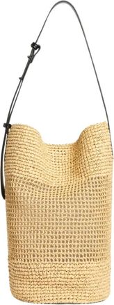 Liviana Conti Bucket Bags, female, Beige, Size: ONE SIZE Raffia Crochet Shoulder Bag