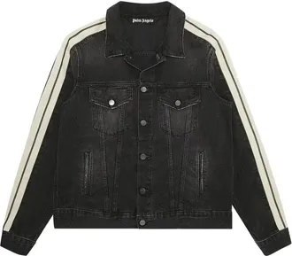 Palm Angels Track Denim Black White PMYE029F21DEN0011001