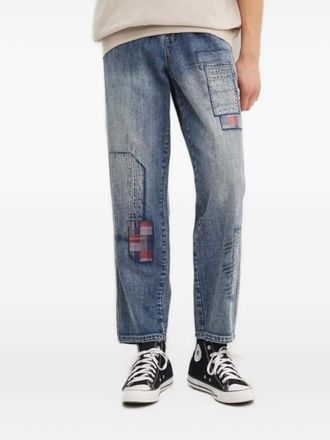 Desigual patchwork panel jeans - Blue