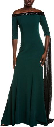 Rene Ruiz Sequin Crepe Gown
