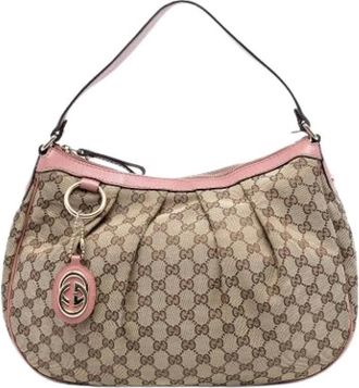 Gucci Pre-owned Shoulder Bags, female, Beige, Size: ONE SIZE Pre-owned Vintage Shoulder Bag
