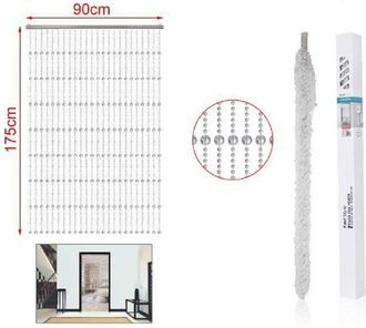 Trade Shop Trade Shop - Tenda Per Porta A Fili Con Perline Tonde Con Supporto 90x175cm Moschiera 2002912
