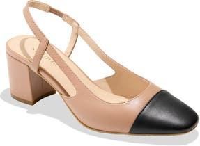 Jack Rogers Summer Cap Toe Slingback Sandal in Beige/Black at Nordstrom Rack, Size 8.5