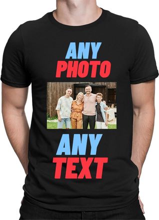 Generic Personalised T-Shirt UK | Design Your Own | Any Photo, Any Text | Men & Kids | Personalised Workwear Mens Tshirt | Printed Stag do Hen Party Create Yo