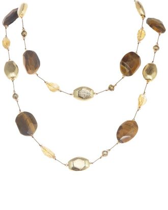 Margo Morrison Vermeil Gemstone & Pearl Necklace