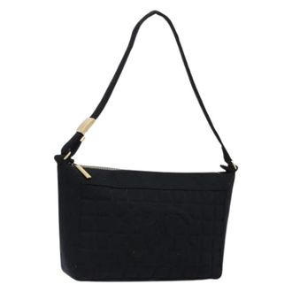 Chanel Pre-owned Cotton chanel-bags - Dames - Vintage Schoudertas - Zwart - ONE Size - Katoen - Vintage