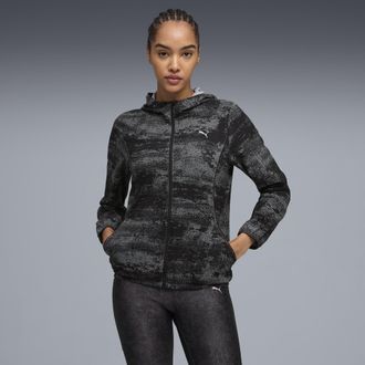 Puma Giacca in tessuto Run Velocity Printed da donna, Abbigliamento, Nero, XXL