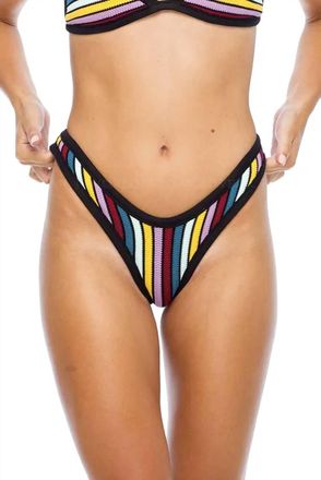Indah Shout Knit Bikini Bottom In Rio Stripe