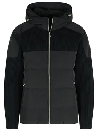 Moose Knuckles Elchknöchel schwarze Wolljacke