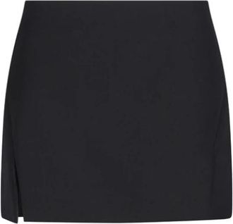 Givenchy Sliced Mini Rok in Wol - Dames - Korte rokken - Zwart - S - Wol - Rokken