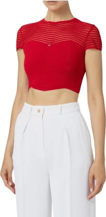Elisabetta Franchi Mujer, Camisetas, Rojo, Talla: M