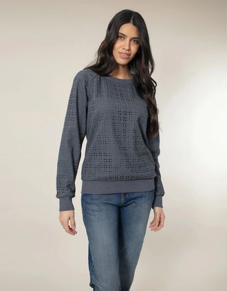 Nooki Design Womens Lily Broidery Blouse - Grey - Size: 10/8