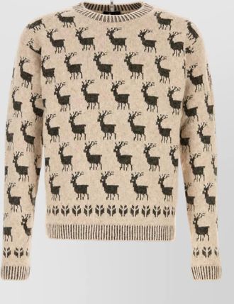 Moncler embroidered alpaca-blend jumper