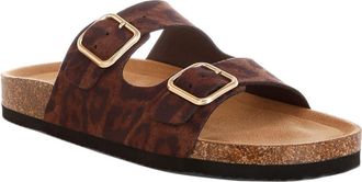 London Rag Gloriosa Double Strap Slide Sandal in Leopard at Nordstrom Rack, Size 6.5