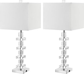 Safavieh Set of 2 Deco Crystal Table Lamps