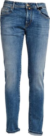 Jacob Cohen Super Slim Fit Jeans With Five Pockets And Contrast Stitching