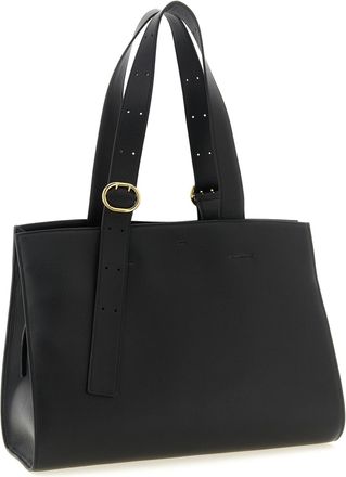 Jil Sander Cannolo Shoulder Bag - Black
