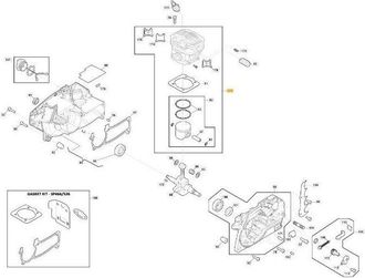 STIGA Sports Cilindro - Pist&oacute;n 46cc Original Stiga - 118804256/1