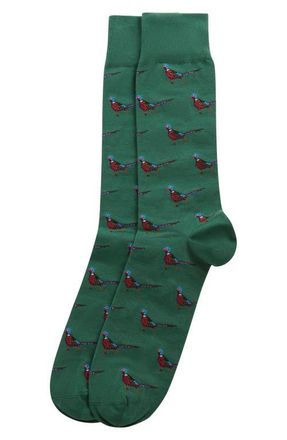 Barbour Mavin Dog Cotton Blend Crew Socks in Racing Green at Nordstrom, Size Large