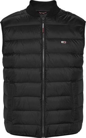Tommy Jeans Packable Light Down Vest Ultralight 100g - Heren - Bodywarmers - Zwart - M - Leer - Jassen