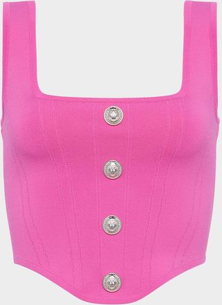 L'agence Saga Square-Neck Corset Top