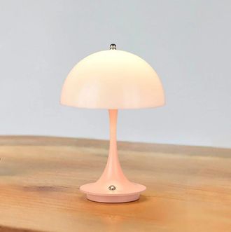 OEM L&aacute;mpara De Mesa Recargable Con Forma De Seta, Disponible En 3 Colores, Intensidad De Luz Led Ajustable, Decoraci&oacute;n De Mesilla De Noche De Estilo N&oacute;rdi