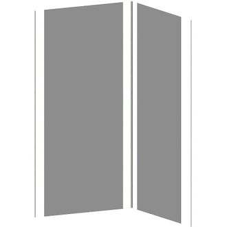 Vente-Unique Pannello da parete per il bagno con profili inclusi 2 x l. 90 x h. 210 cm - Lotto di 2