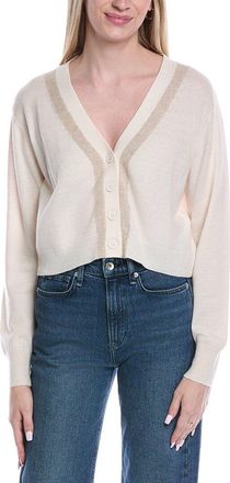 Brodie Lurex Trim Wool & Cashmere-Blend Cardigan