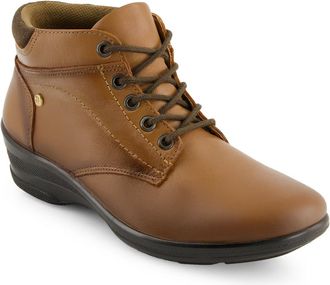 Andrea Womens Leather Lace up Booties 84744