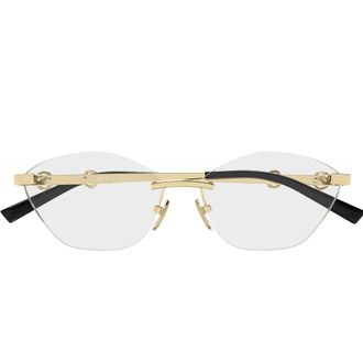 Gucci Glasses, unisex, Yellow, Size: 59 MM Gg2050O Cat-eye Optical Frame