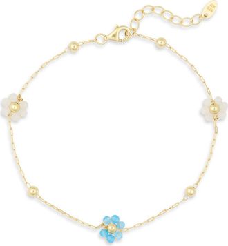 Argento Vivo Agate Cluster Station Chain Bracelet in Gold/white/black at Nordstrom Rack