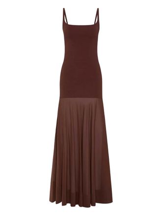 St.Agni circle hem maxi dress - Bruin