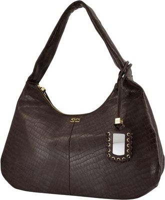 Ganni Womens Bou Xxl Shoulder Bag Brown Calfskin