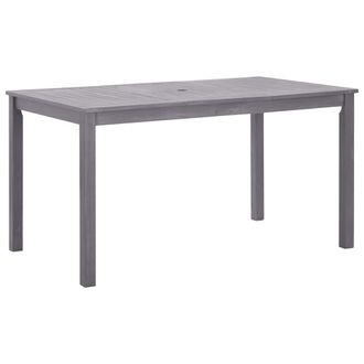vidaXL Vidaxl - Tavolo Da Giardino Grigio Slavato 140x80x74 Cm In Legno Acacia