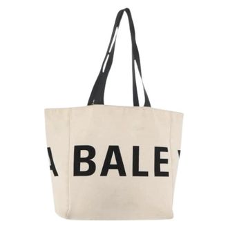 Balenciaga Pre-owned Tote Bags, female, Beige, Size: ONE SIZE Pre-owned Vintage Canvas Tote Bag