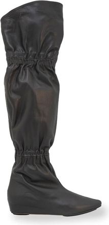 Cortana Circe- donkergroene laars - Dames - Over de knie laarzen - Groen - 39 EU - Leer - Schoenen