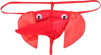 Generic Mens Sexy See-Through Elephant Leopard Print Underwear Funny Lingerie Thongs G-Strings Long U Bulge Pouch Underpants Low Waist Tanga Underwear Sissy L