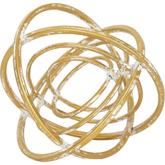 Foreside Home And Garden Multiple Ring Decorative Orb Brass Metal in Gold at Nordstrom