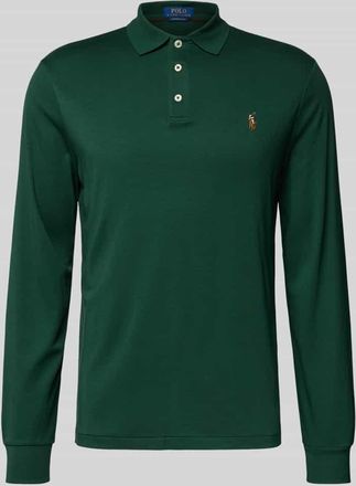 Polo Ralph Lauren Slim Fit Poloshirt in Logo-Stitching in Dunkelrot, Größe XXL