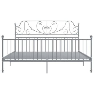 Berkfield Home Comfortable Bed Frame Grey Metal 200x200 cm