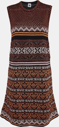 M Missoni Multicolor Patterned Lurex Knit Midi Dress