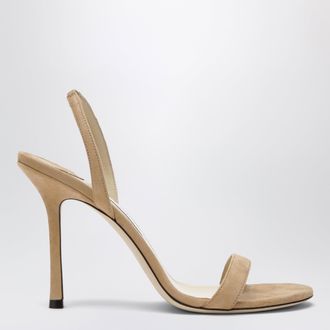 Jimmy Choo London Jenn 100 beige suede sandals