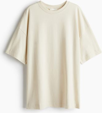 H&M Oversized T-Shirt - Hellbeige
