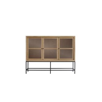 Tikamoon Vitrina baja de roble macizo