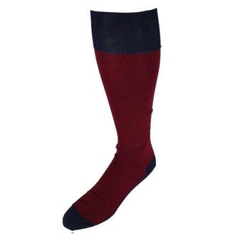 Trafalgar Store Clayton Birdseye Over The Calf Mercerized Cotton Socks in Red at Nordstrom